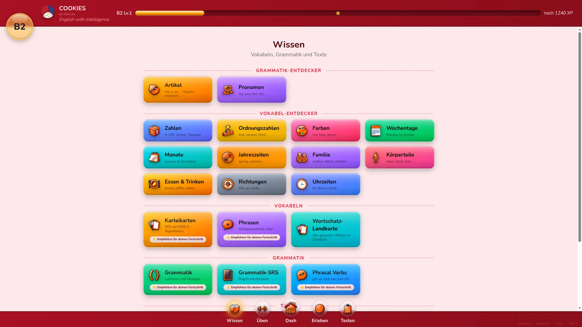 COOKIES – Wissen und Vokabeln