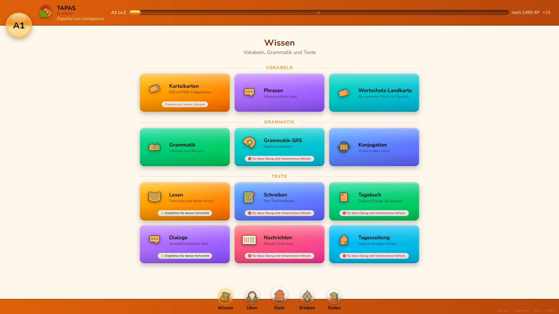 Wissen – Vokabeln, Grammatik und Texte